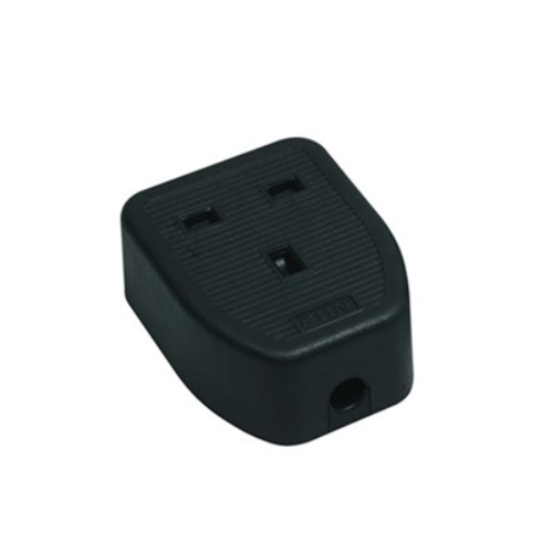 CED TS1RB 13amp 1 gang Black Rubber Trailing Socket