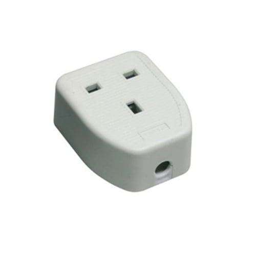 CED TS1RW 13amp 1 gang White Rubber Trailing Socket