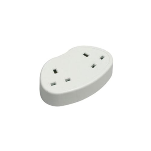 CED TS2RW 13amp 2 gang White Rubber Trailing Socket