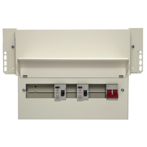 Wylex F43NMISS10SLM 10 Way 100A Dual RCD 430mm Metal Skeleton Unit