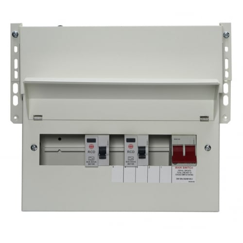 Wylex FALNMISS7SLMA 7 Way 100A Dual RCD 320mm Metal Skeleton Unit