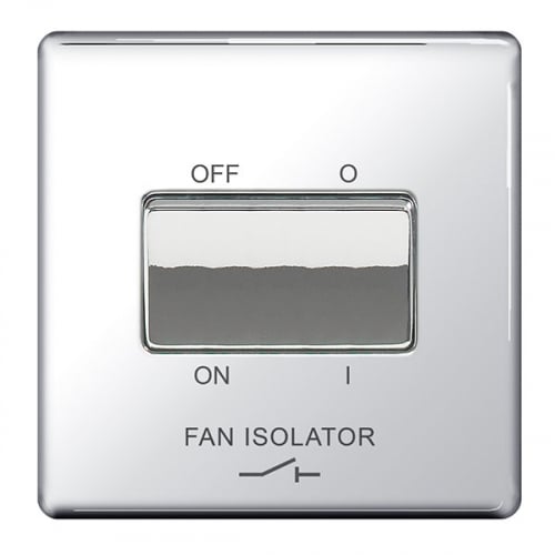 BG FPC15-01 10a 3 Pole Fan Isolator Polished Chrome
