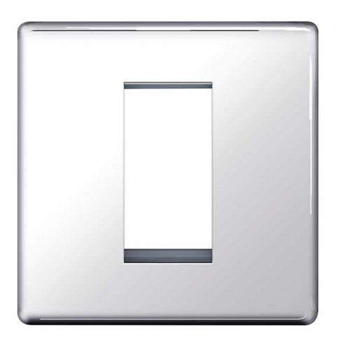 BG FPCEMS1-01 1 Gang 1 Module Euro Plate Polished Chrome