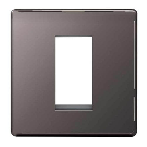 BG FBNEMS1-01 1 Gang 1 Module Euro Plate Black Nickel