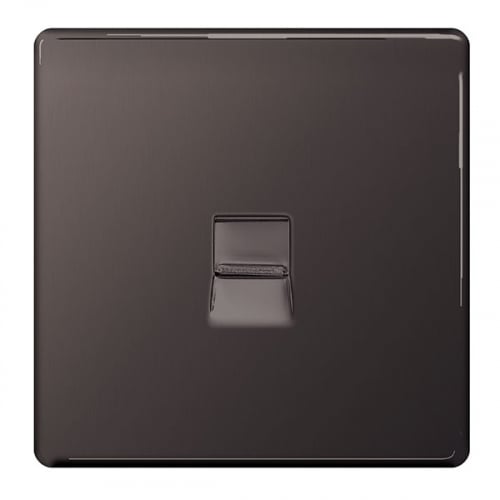 BG FBNBTM1-01 1 Gang Master Telephone Socket Black Nickel