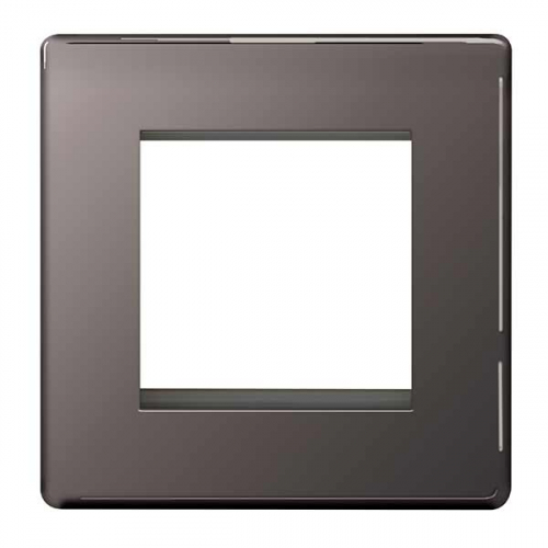 BG FBNEMS2-01 1 Gang 2 Module Euro Plate Black Nickel