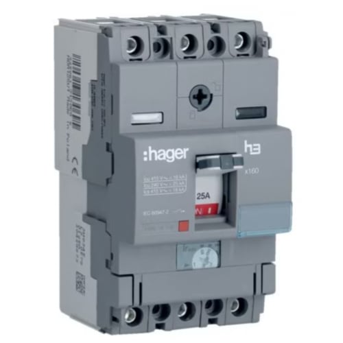 Hager HDA125U 125a TP 18ka MCCB