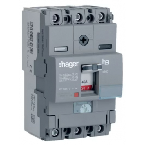 Hager HDA040U 40a TP 18ka MCCB