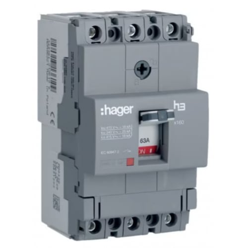 Hager HDA063Z 63a TP 18ka MCCB