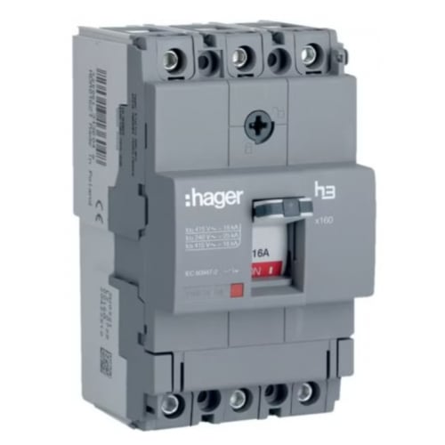 Hager HDA016Z 16a TP 18ka MCCB