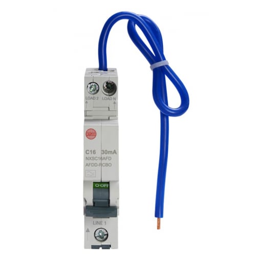 Wylex NXSC16AFD 16a C Type 30ma 1P+N RCBO/AFDD Single Module Arc Fault Device