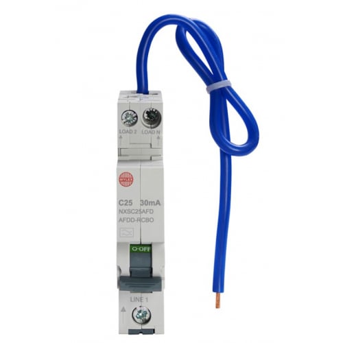 Wylex NXSC25AFD 25a C Type 30ma 1P+N RCBO/AFDD Single Module Arc Fault Device
