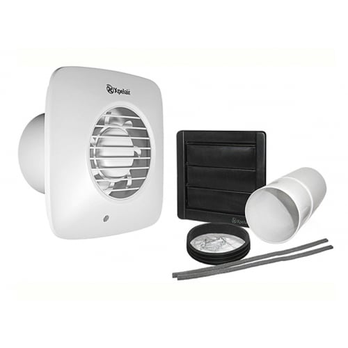 Xpelair DX100S 93025AW 100mm Square Standard Extract Fan