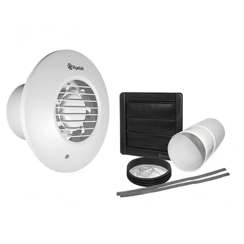 Xpelair DX100HTR 93008AW 100mm Round Humidi/Timer Extract Fan