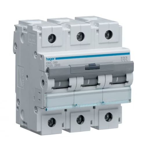 Hager HMC390T 100a 15kA Triple Pole Type C MCB
