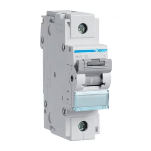 Hager HMD190T 100a 15kA Single Pole Type D MCB