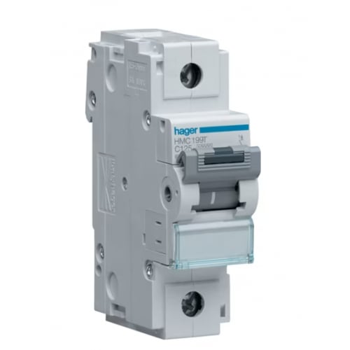 Hager HMC199T 125a 15kA Single Pole Type C MCB
