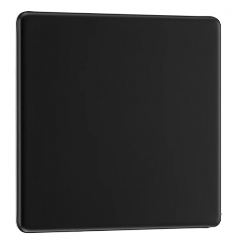 BG FFB94-01 1 Gang Blank Plate Matt Black