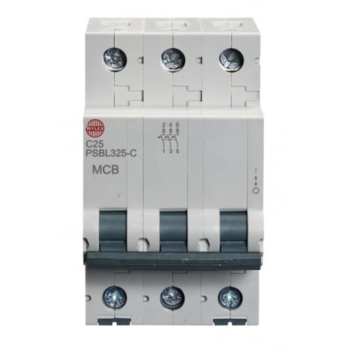 Wylex PSBL325-C 25 Amp Type C 10kA Triple Pole MCB