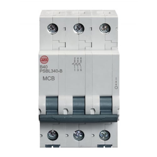 Wylex PSBL340-B 40 Amp Type B 10kA Triple Pole MCB