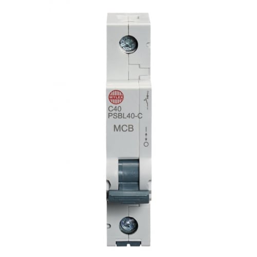 Wylex PSBL40-C 40 Amp Type C 10kA Single Pole MCB
