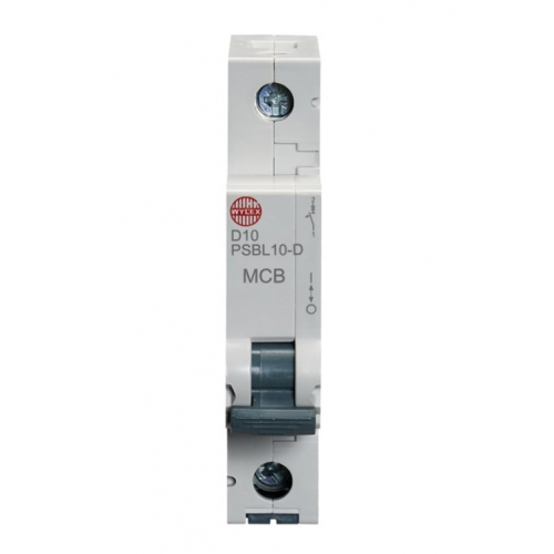 Wylex PSBL10-D 10 Amp Type D 10kA Single Pole MCB