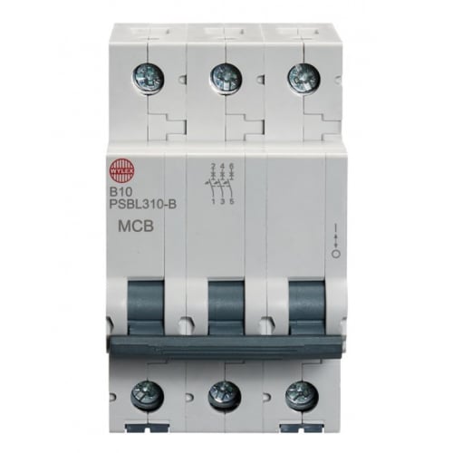Wylex PSBL310-B 10 Amp Type B 10kA Triple Pole MCB