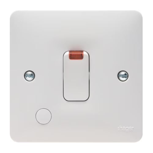 Hager WMDP84FON 20a DP Switch + Flex Outlet + Neon