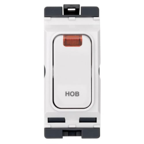 Hager WMGSDP2N/HB 20a DP Grid Switch + Neon *Hob*