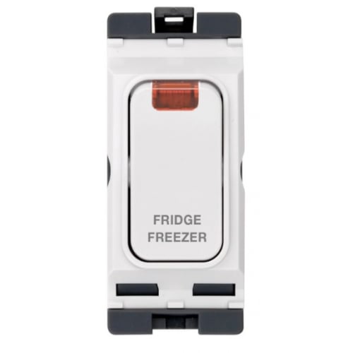Hager WMGSDP2N/FF 20a DP Grid Switch + Neon *Fridge Freezer*
