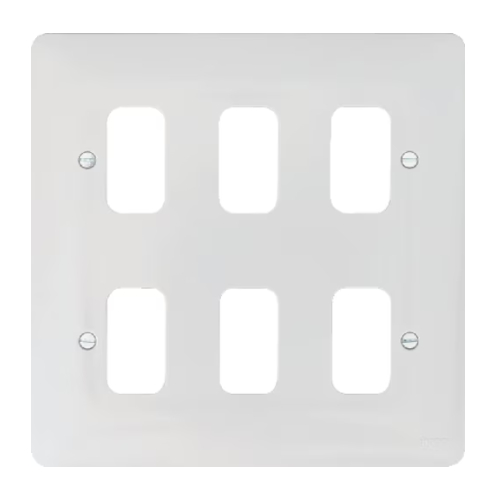Hager WMGP6 6 Gang Grid Plate