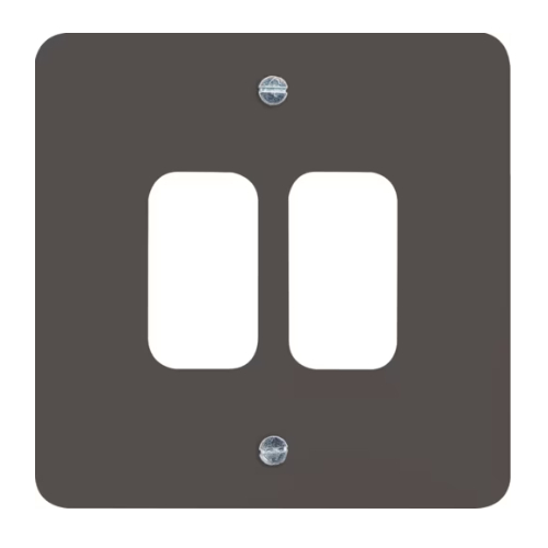 Hager WMGP2G 2 Gang Grid Plate Grey