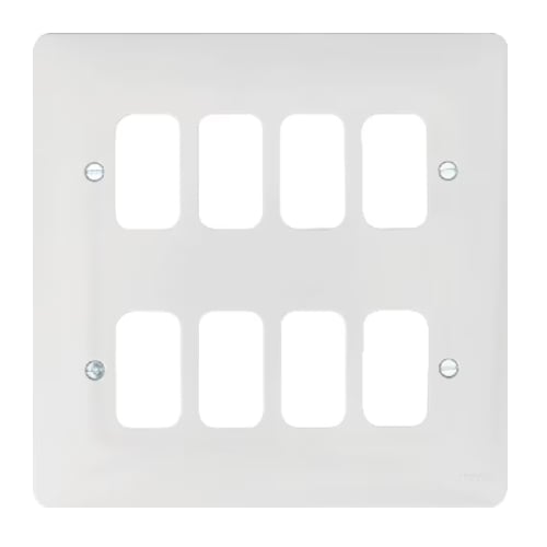 Hager WMGP8 8 Gang Grid Plate