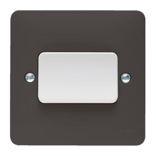 Hager WMPS16WG 10a Intermediate Wide Rocker Grey