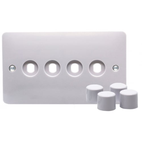 Hager WMDRP4KIT 4 Gang Dimmer Switch Plate Kit