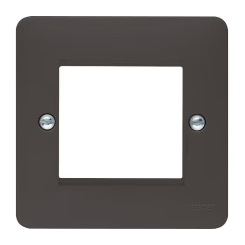 Hager WMP2EUG 2 Module Euro Plate Grey