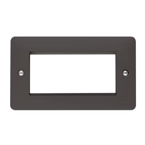 Hager WMP4EUG 4 Module Euro Plate Grey