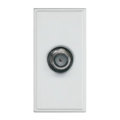 Hager WMMSAT Single Satellite F Connector Euro Module