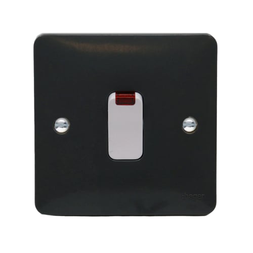 Hager WMDP84NG 20a DP Switch + Neon Grey