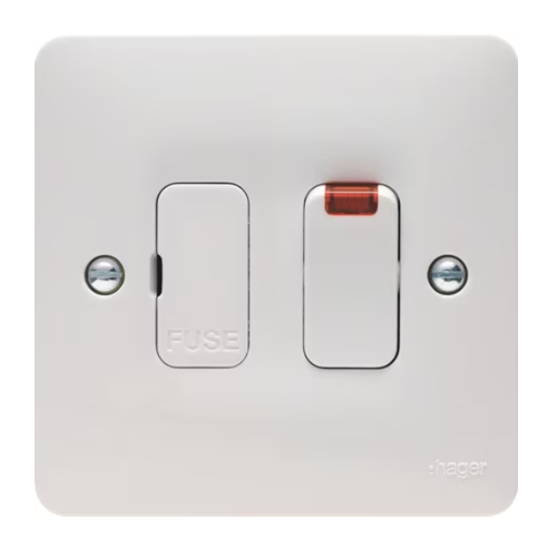 Hager WMSSU83N 13a DP Switched Spur + Neon