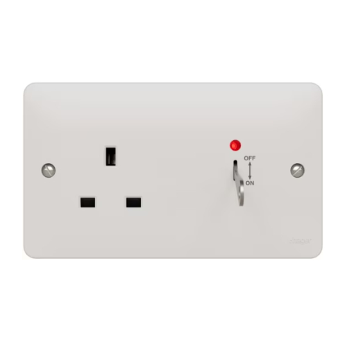 Hager WMS812LN 13a DP Key Switch Socket