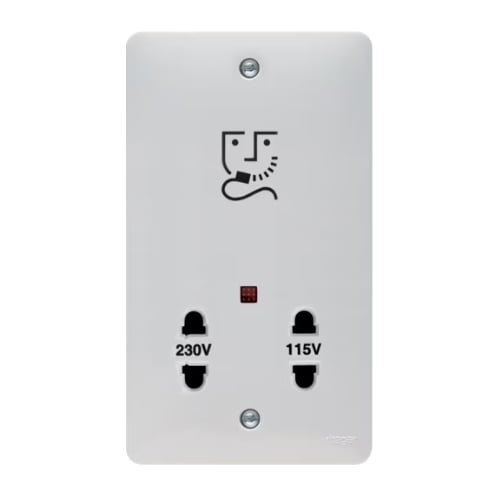 Hager WMSO100 115/230v Shaver Socket