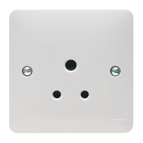 Hager WMS51 5a Single Unswitched Socket