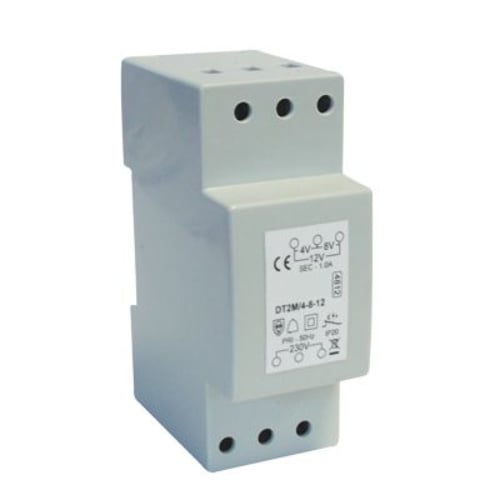 Kingshield DAT02A 4/8/12vac 1a Din Mount Bell Transformer