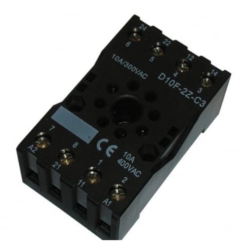 Kingshield PRR208 8 pin plug in relay base screw terminal for 35mm DIN