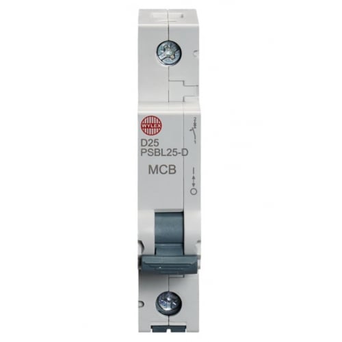Wylex PSBL25-D 25 Amp Type D 10kA Single Pole MCB