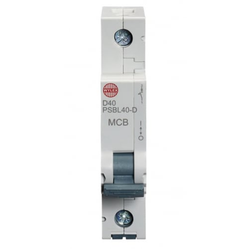 Wylex PSBL40-D 40 Amp Type D 10kA Single Pole MCB