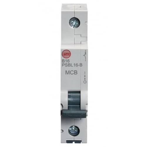 Wylex PSBL16-B 16 Amp Type B 10kA Single Pole MCB