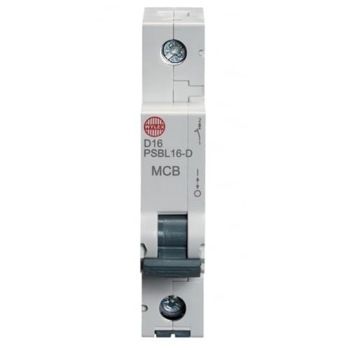 Wylex PSBL16-D 16 Amp Type D 10kA Single Pole MCB