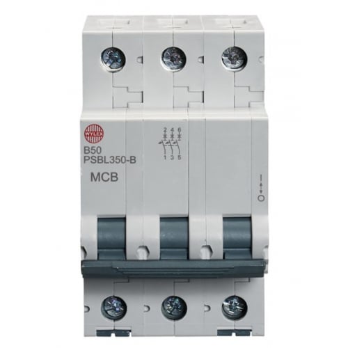 Wylex PSBL350-B 50 Amp Type B 10kA Triple Pole MCB